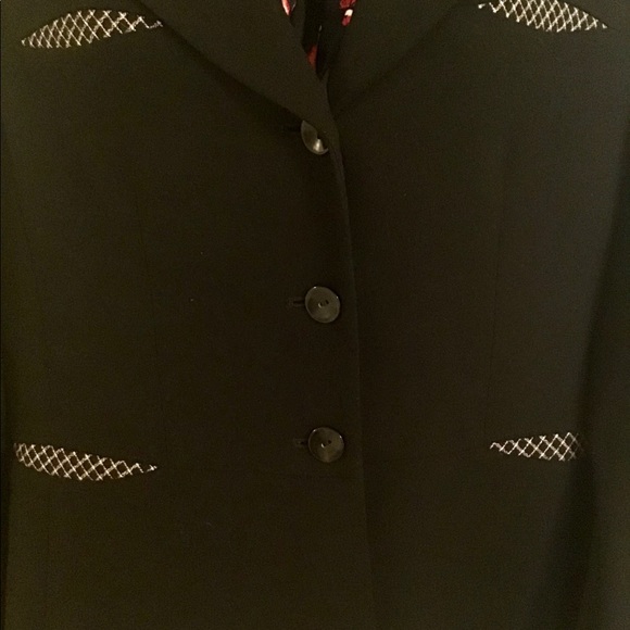 Kasper blazer ASL 8P blazer black lined beautiful coat🍂versatile piece.F - Picture 13 of 14